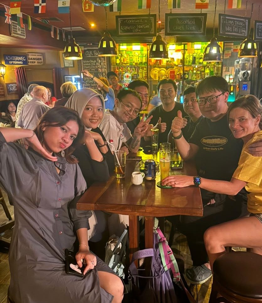 Lounge Asia Jakarta guests around a table at Eastern Promise, Kemang
