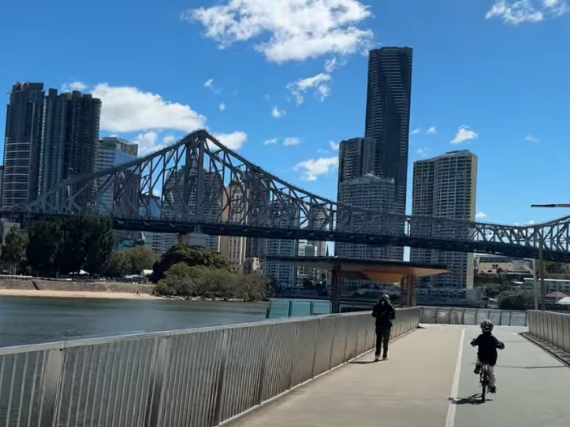 Friends exploring Brisbane city together